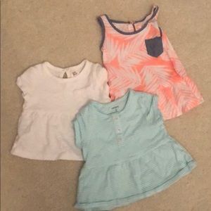 Baby girl summer tops. 3 months